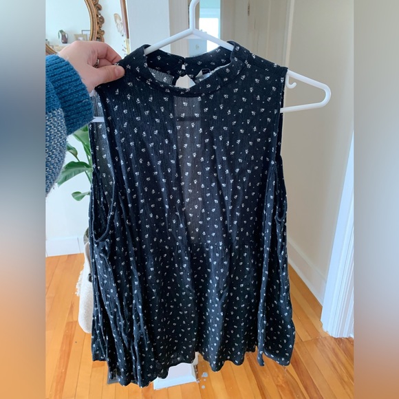 American Eagle / Boho Cold Shoulder Blouse / W M - Picture 4 of 5